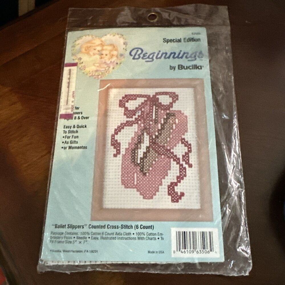 Beginnings by Bucilla Special Edition Ballet Slippers Beginners Ages 8+